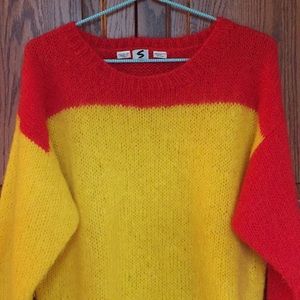 Stephen Sprouse sweaters & skirt